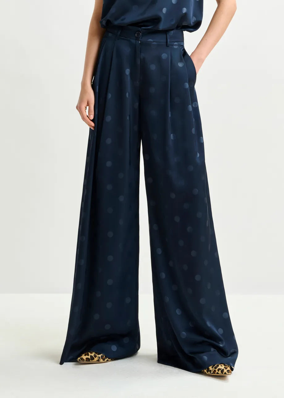 
                  
                    Ipants Navy Printed Wide Leg Pants
                  
                