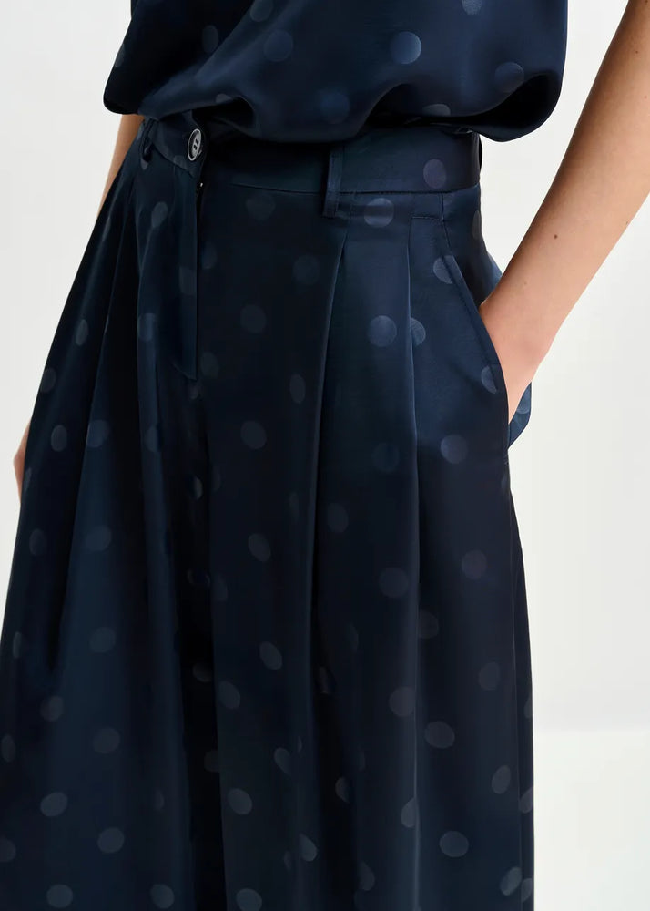
                  
                    Ipants Navy Printed Wide Leg Pants
                  
                