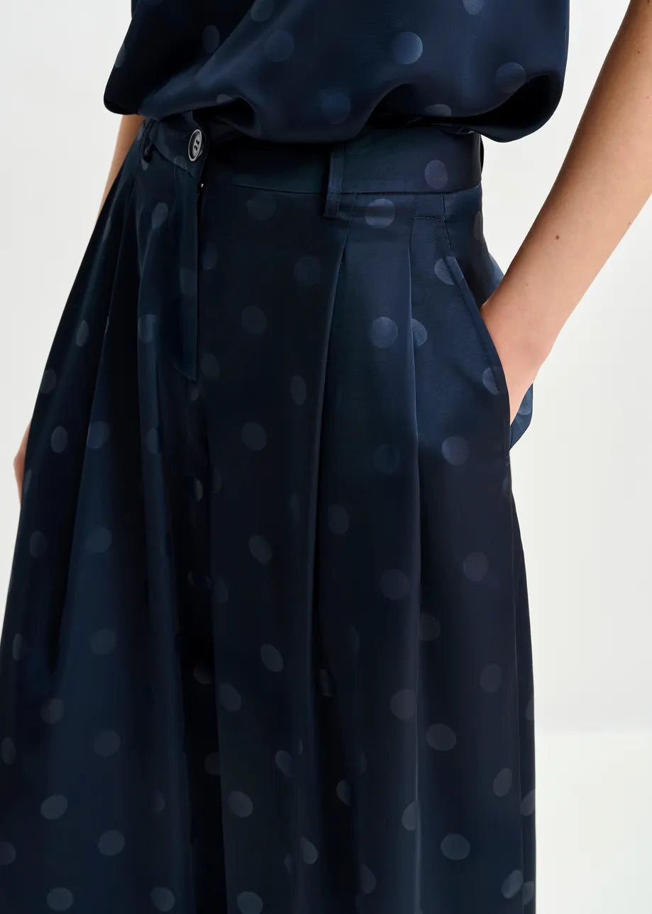 
                  
                    Ipants Navy Printed Wide Leg Pants
                  
                