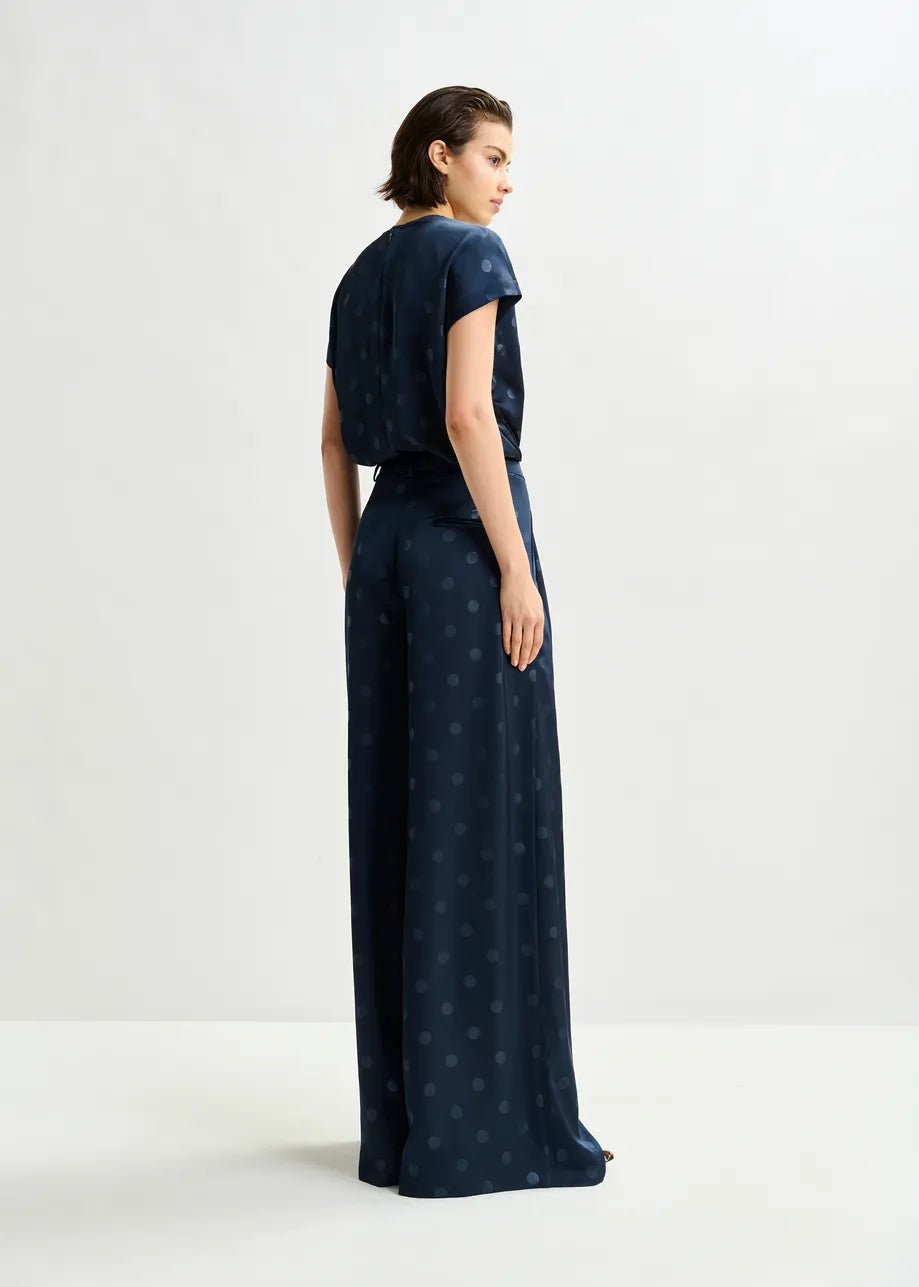 
                  
                    Ipants Navy Printed Wide Leg Pants
                  
                