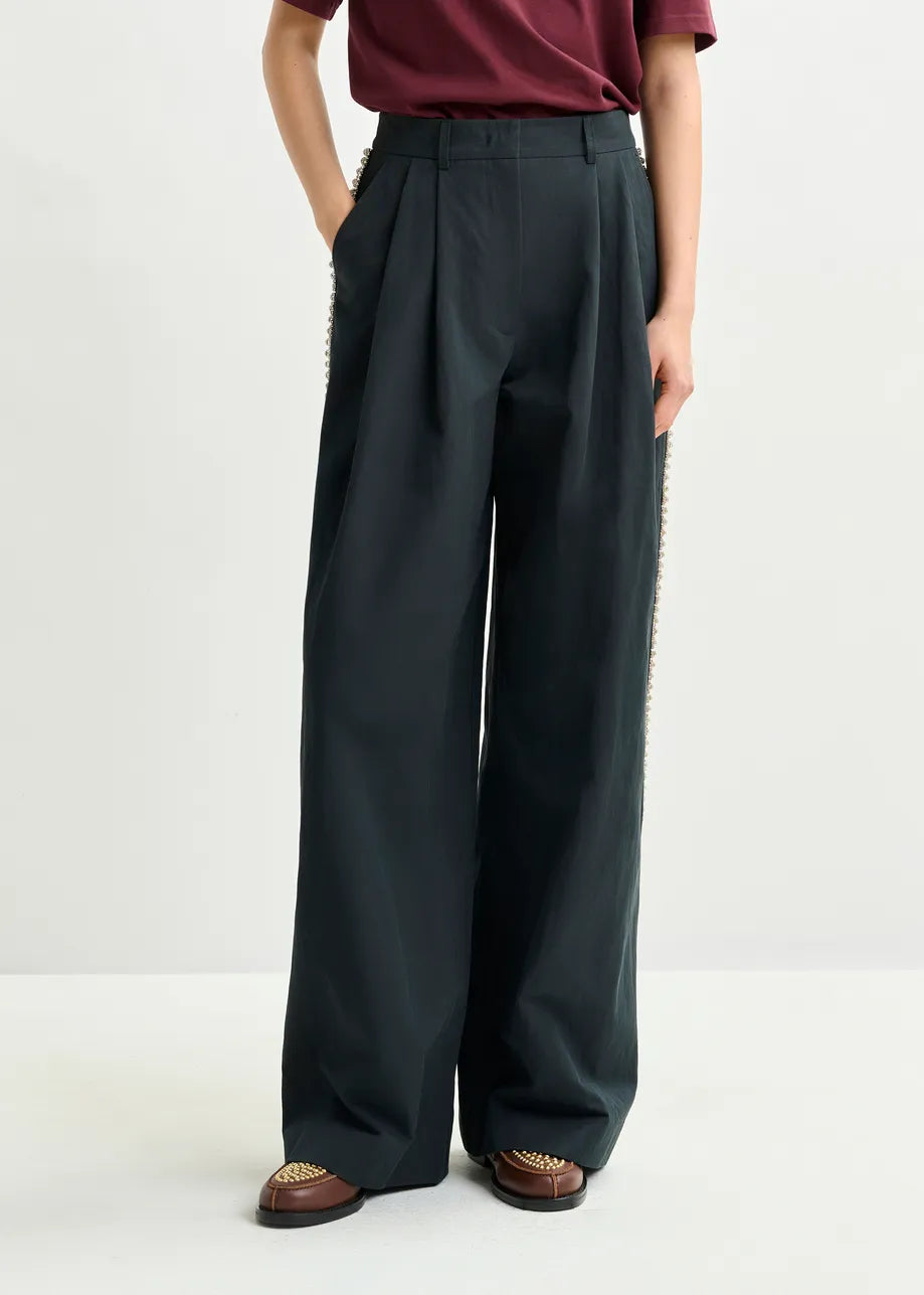 
                  
                    ISO Rhinestone Trimmed Wide Leg Pants
                  
                