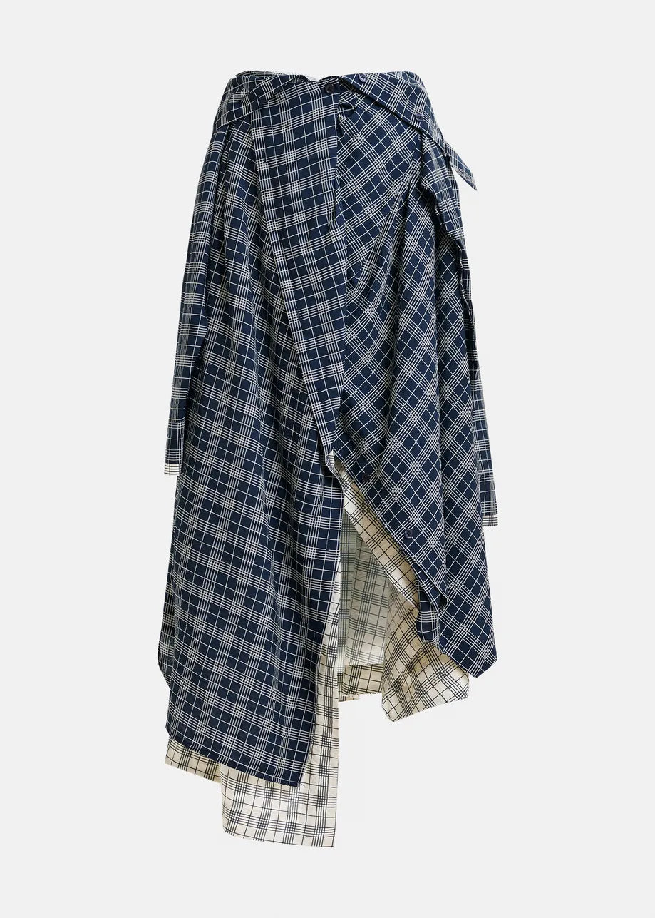 
                  
                    Navy and White Asymmetrical skirt
                  
                