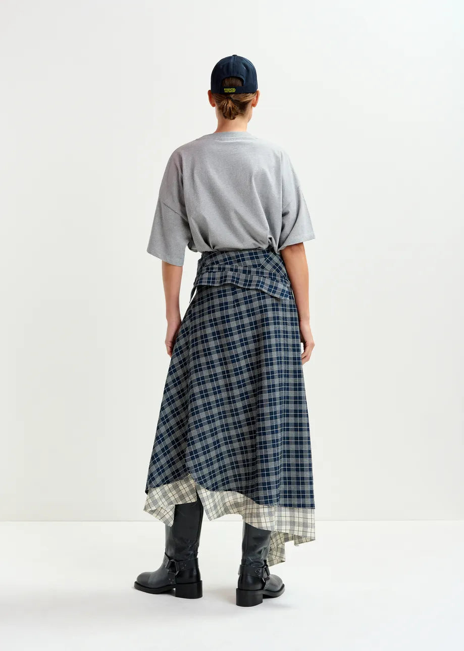 
                  
                    Navy and White Asymmetrical skirt
                  
                