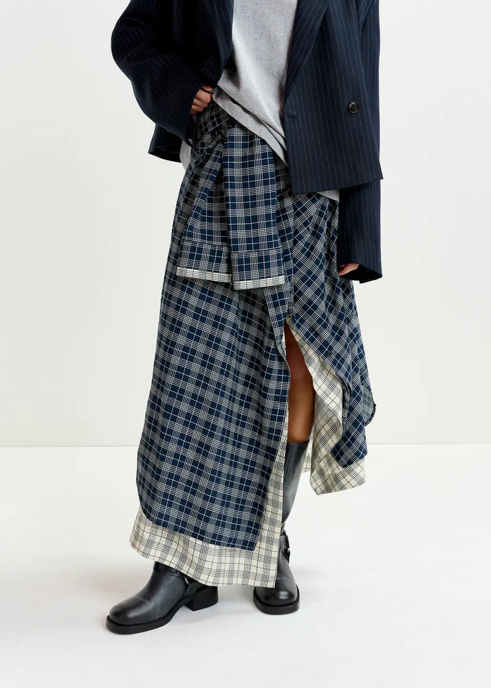 
                  
                    Navy and White Asymmetrical skirt
                  
                