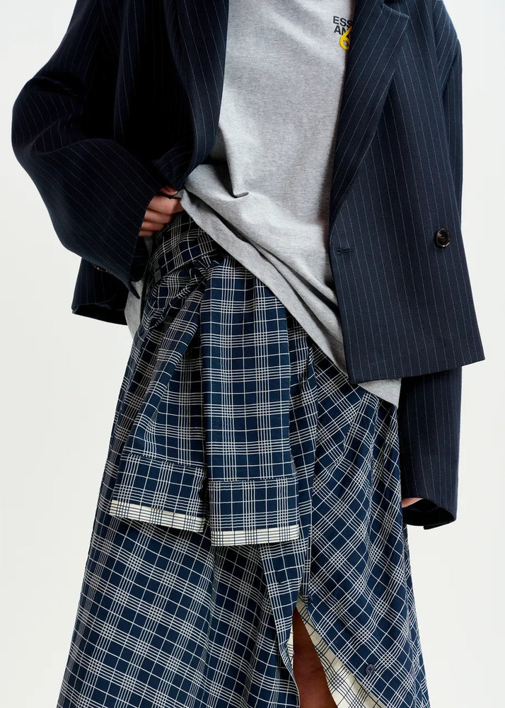 
                  
                    Navy and White Asymmetrical skirt
                  
                