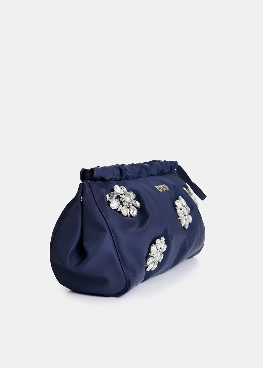 
                  
                    Jimone Navy Satin Pouch
                  
                