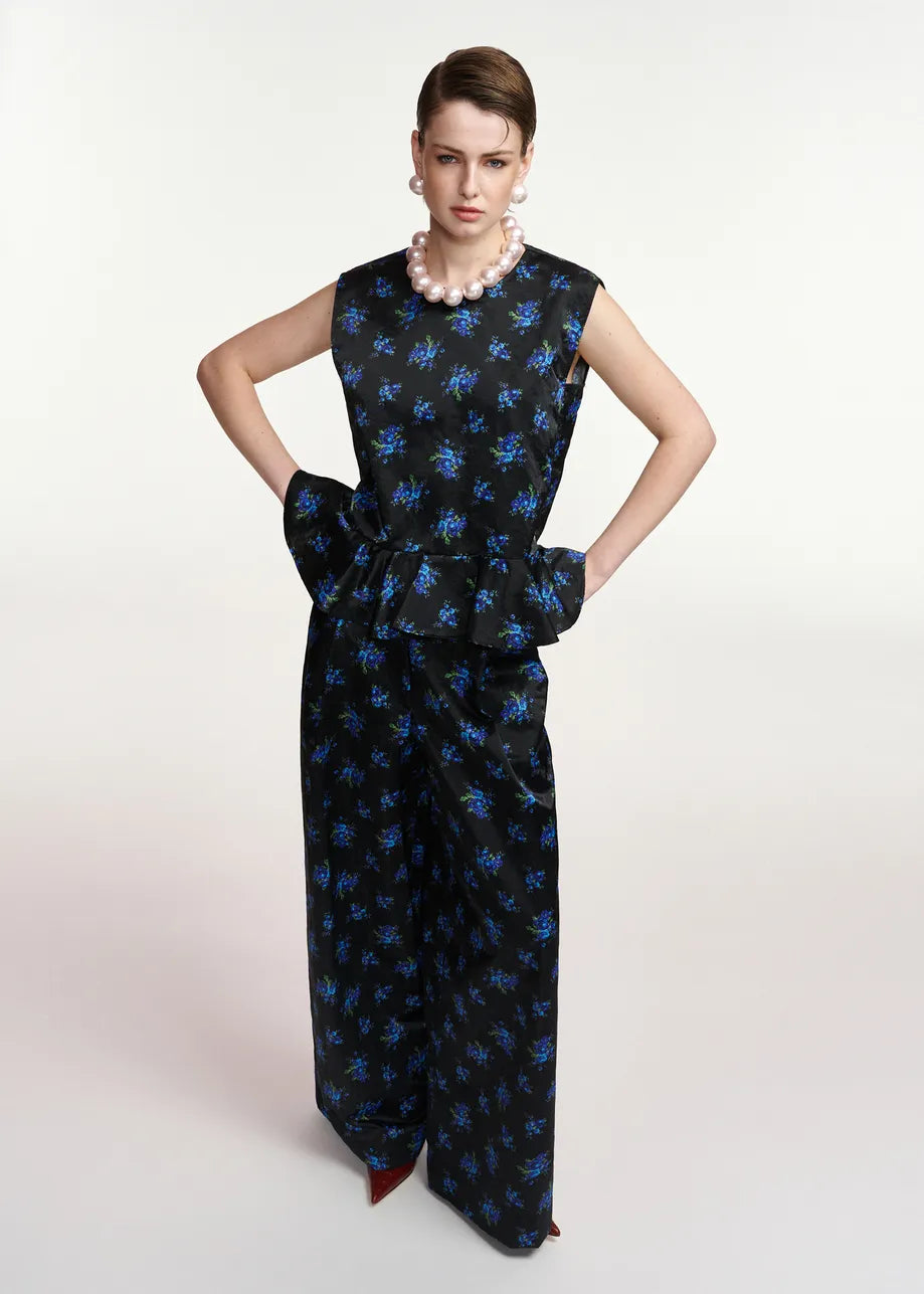 
                  
                    Karmen Wide Leg Pant Black Floral Combo
                  
                