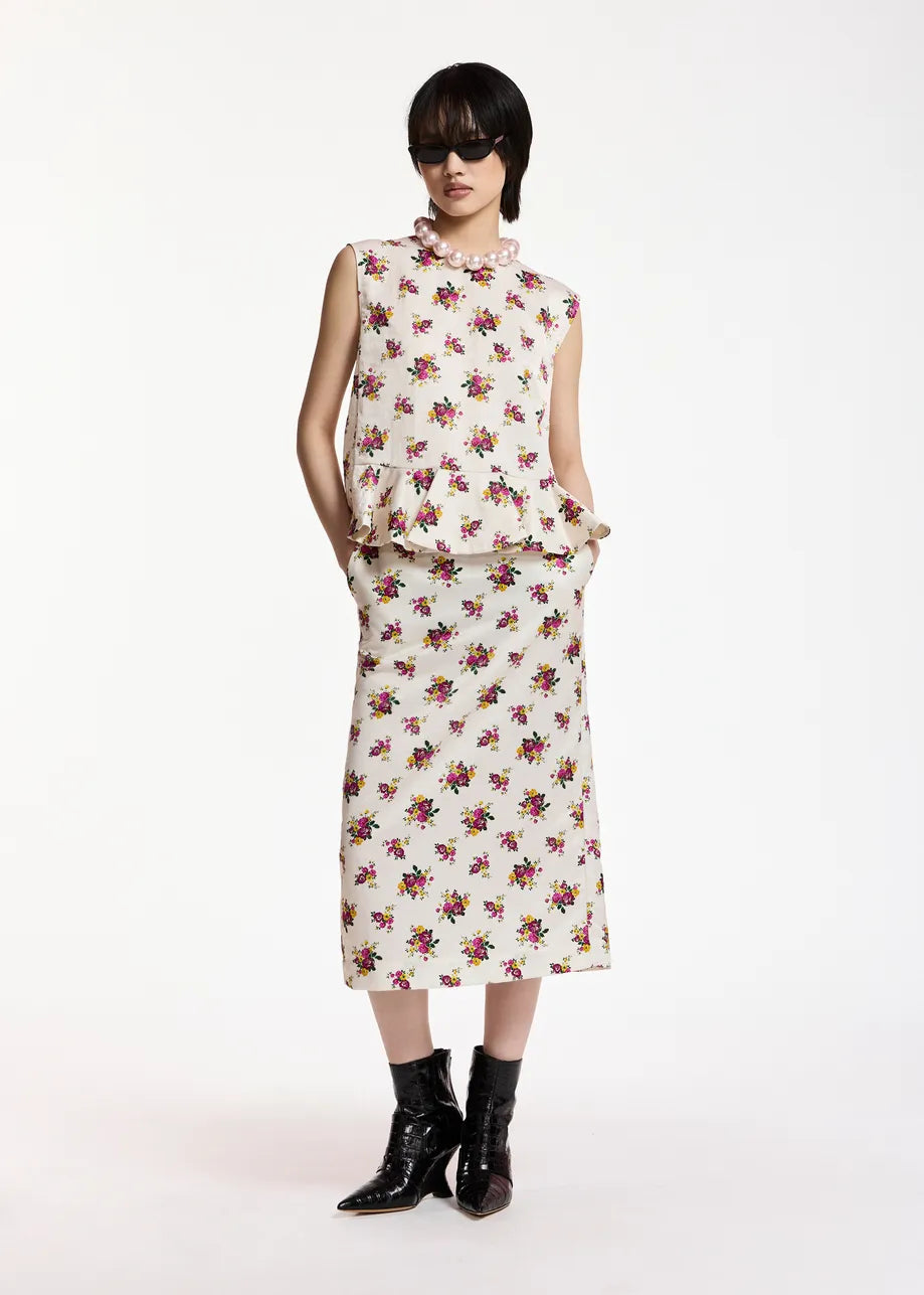 
                  
                    Klara Short Frill Top White Floral Combo
                  
                