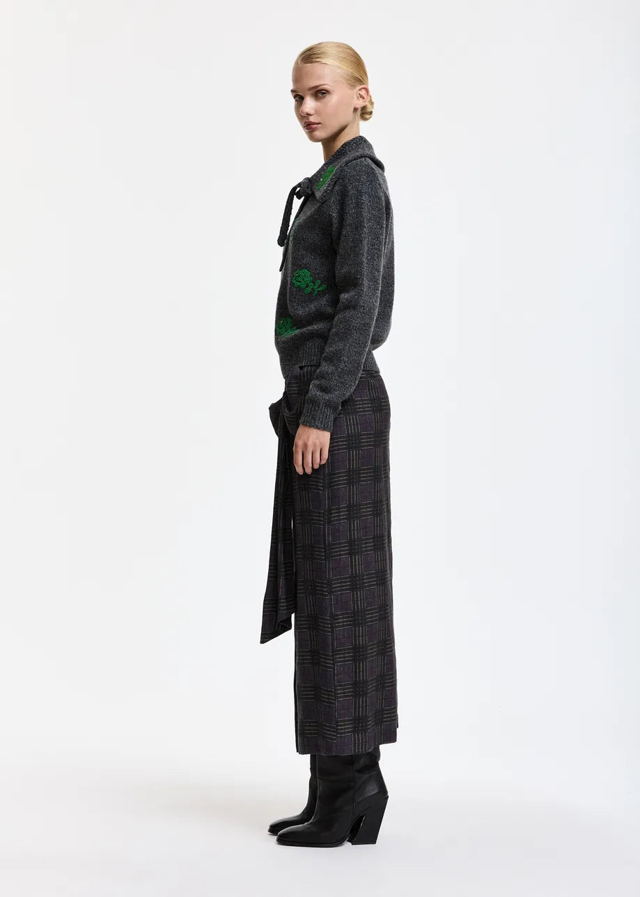 
                  
                    Korine Embroidered Knit Charcoal
                  
                