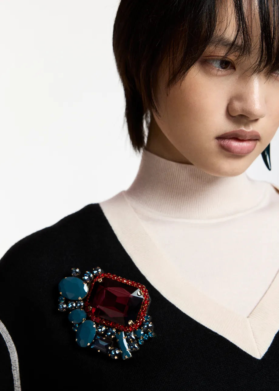 
                  
                    Kube Brooch Blue, Pink, Red Combo
                  
                
