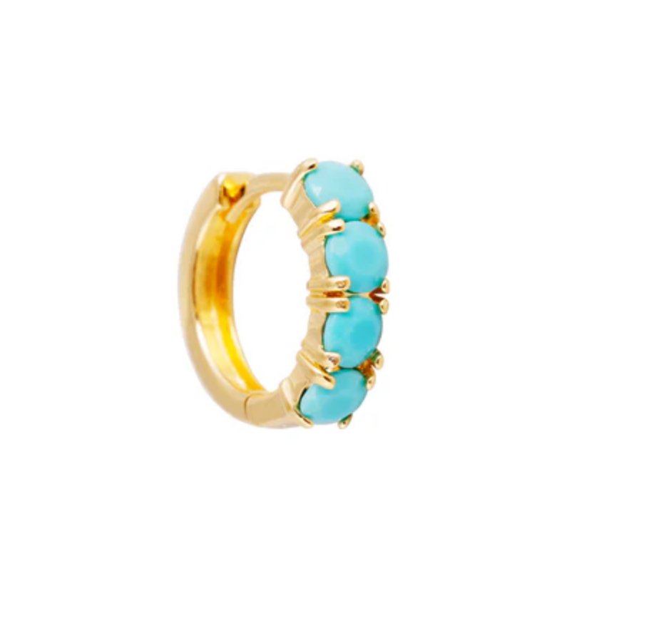 
                  
                    Turquoise Midi Hoops
                  
                