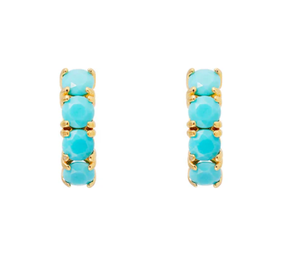 
                  
                    Turquoise Midi Hoops
                  
                