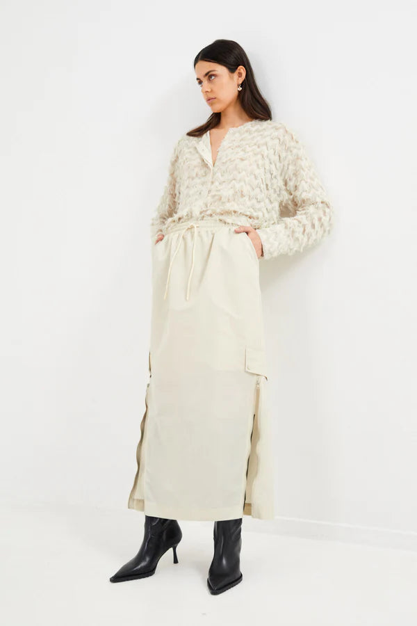 
                  
                    September Feathery Shirt Jacket Oyster
                  
                