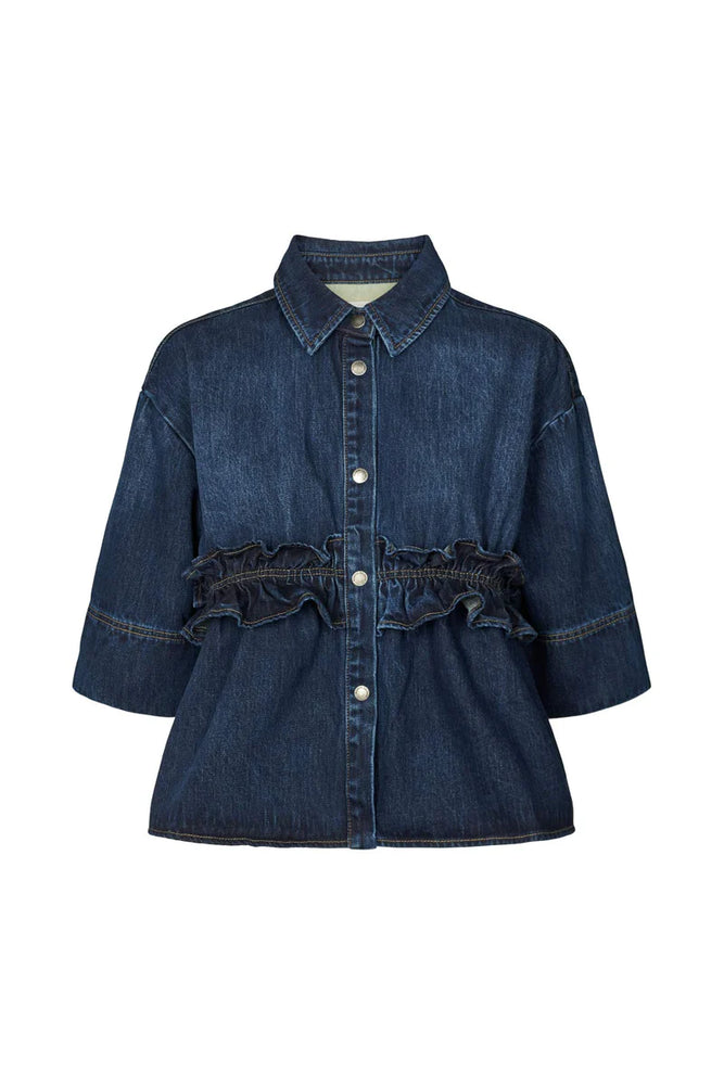 
                  
                    Paige Dark Washed Indigo Denim Shirt
                  
                