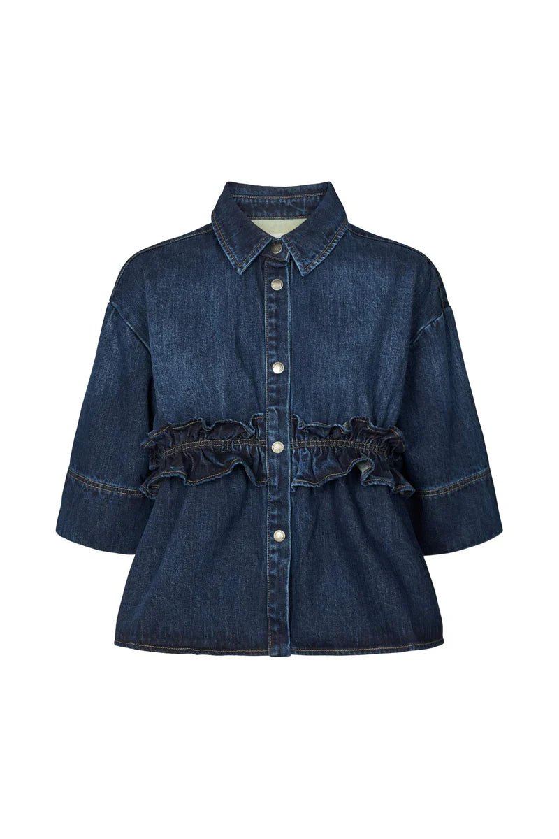 
                  
                    Paige Dark Washed Indigo Denim Shirt
                  
                