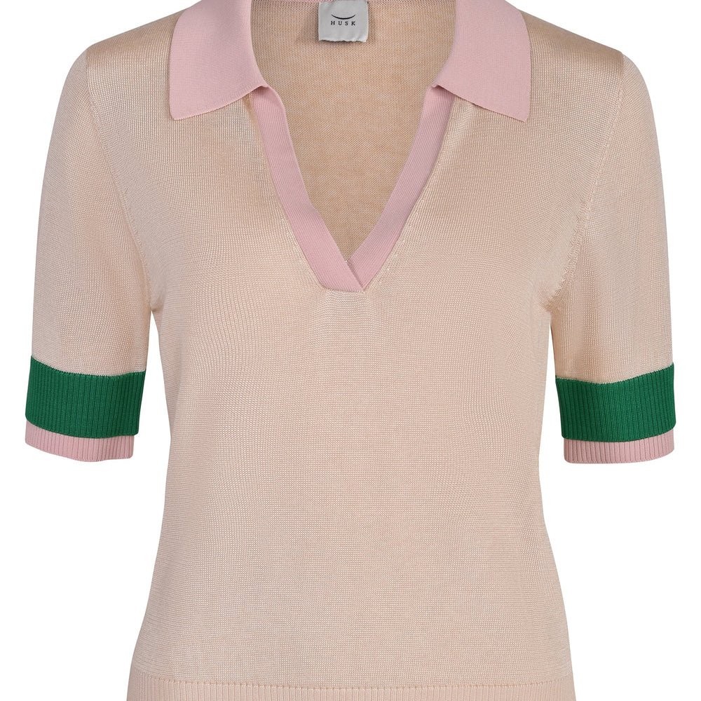 
                  
                    Knit Cuff Polo - Marshmallow
                  
                