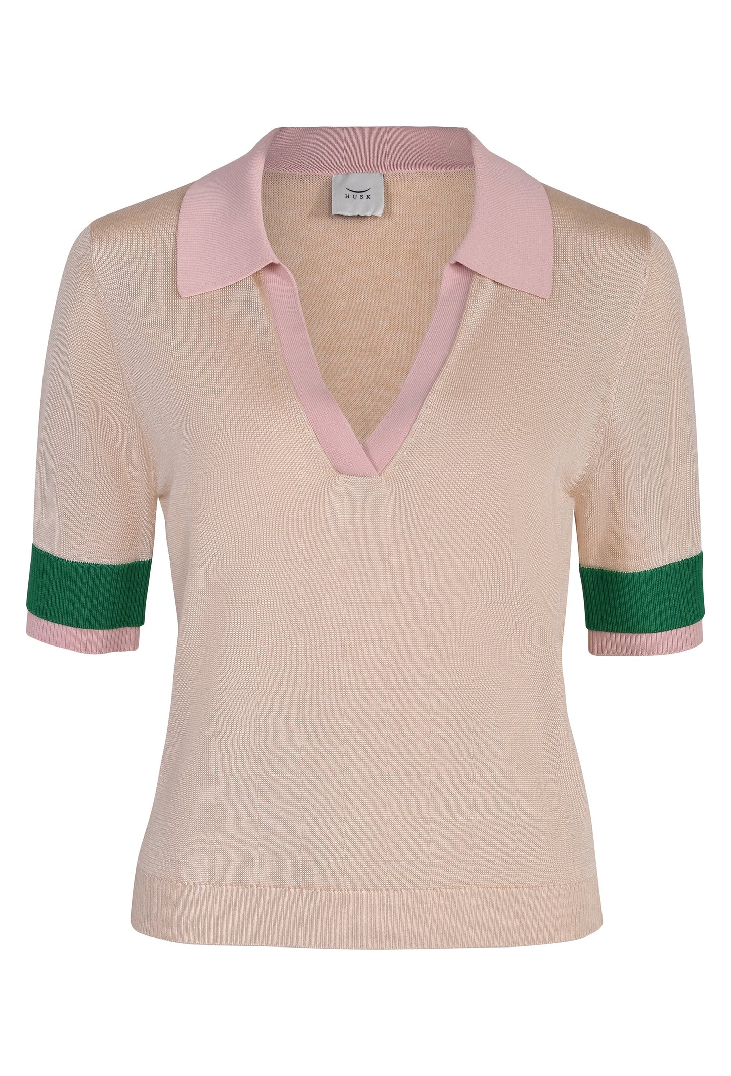 
                  
                    Knit Cuff Polo - Marshmallow
                  
                