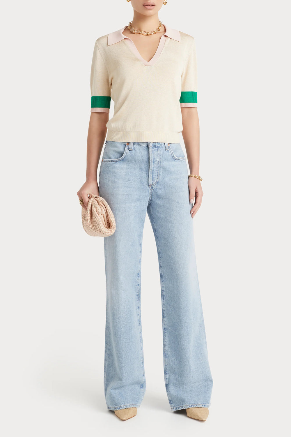 Knit Cuff Polo - Marshmallow