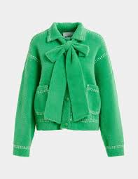 
                  
                    Hoops green knit jacket with bow
                  
                